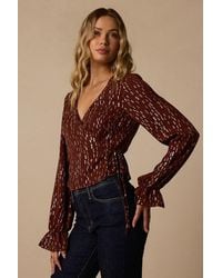 Lulus - Beyah And Long Sleeve Wrap Top - Lyst