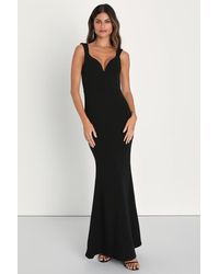 Lulus - Alluring Temptation Backless Ruched Mermaid Maxi Dress - Lyst