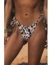 Lulus - Namir Leopard Side-Tie Bikini Bottoms - Lyst
