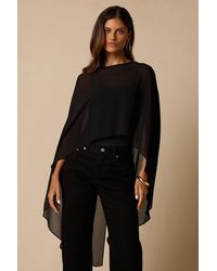 Lulus - Levana Cape Sleeve Top - Lyst