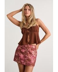 Lulus - Riordan And Floral Button-Front Mini Skirt - Lyst