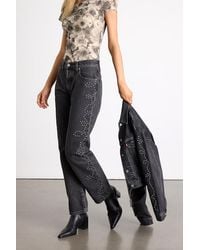 Levi's - 501 '90S Washed Rhinestone Mid-Rise Straight Leg Jeans - Lyst