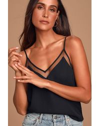 Lulus - Sweet Fling Mesh Tank Top - Lyst
