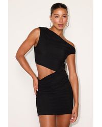 Lulus - Danaya Mesh Asymmetrical Mini Dress - Lyst