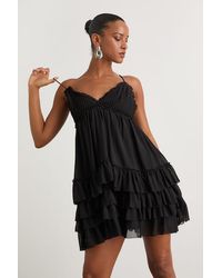 Lulus - Asuka Ruffled Tiered Mini Dress - Lyst