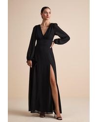 Lulus - Marvelous Affair Pleated Lace-Up Maxi Dress - Lyst