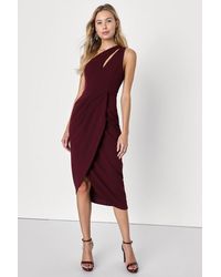 Lulus - So Flirty One-Shoulder Cutout Asymmetrical Dress - Lyst