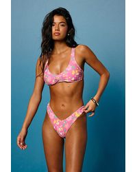 Lulus - Shore-Ly Yours Floral High-Cut Bikini Bottoms - Lyst