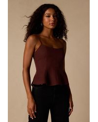 Lulus - Sanvi Dark Peplum Cami Top - Lyst