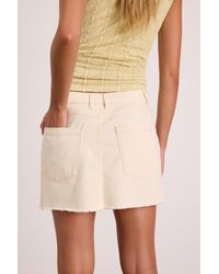 Rhythm - Prairie Cream Denim Mid-Rise Mini Skirt - Lyst