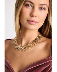 Lulus - Collette Woven Choker Statement Necklace - Lyst