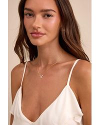 Lulus - Kyrie 14Kt Pearl Necklace - Lyst