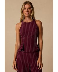 Lulus - Enterprise Pinstriped Tank Top - Lyst