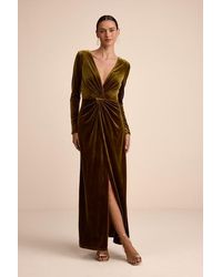 chinese dress ladies Nicoblu Angelina Maxi Crinkle Chiffon Crossover Dress in English Garden 4 main image 0