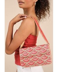 Lulus - Pania And Seashell Beaded Shoulder Bag - Lyst