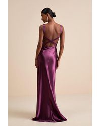 Lulus - Perfectly Classy Satin Strappy Maxi Dress - Lyst
