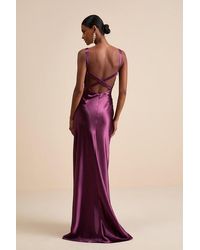 Lulus - Perfectly Classy Satin Strappy Maxi Dress - Lyst