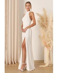 Lulus - Captured Your Heart Halter Maxi Dress - Lyst