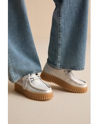 Clarks - Torhill Bee Suede Leather Flatform Lace-Up Loafers - Lyst