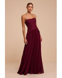 Lulus - Olivia Strapless Bustier Maxi Dress - Lyst