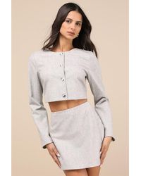 Lulus - Preppy Pursuit Two-Piece Long Sleeve Mini Dress - Lyst