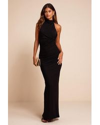 Lulus - Frona Mesh Backless Maxi Dress - Lyst