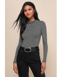 Lulus - Anything Is Posh-Ible Striped Top - Lyst