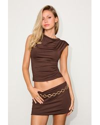 Nia - Bart Slinky Knit Low-Rise Micro Skort - Lyst