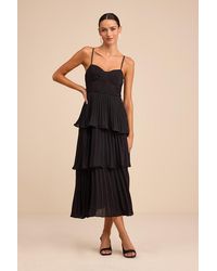 Lulus - Cascading Crush Tiered Bustier Midi Dress - Lyst