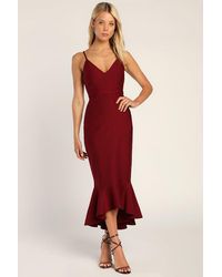 Lulus - Stun Like Me Bodycon Trumpet Hem Midi Dress - Lyst