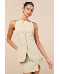 Lulus - Polished Influence Light High-Rise Mini Skirt - Lyst