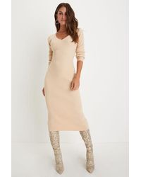 Lulus - Everyday Beauty Long Sleeve Ribbed Knit Sweater Dress - Lyst