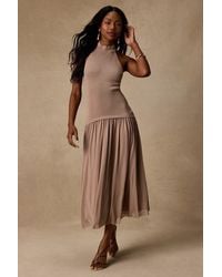 Lulus - Drusilla Drop Waist Midi Dress - Lyst