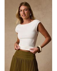 Lulus - Asher Short Sleeve Backless Top - Lyst