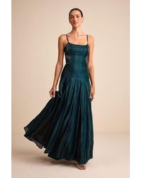 Lulus - Zeline Organza Pleated Drop Waist Maxi Dress - Lyst
