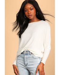 Lulus Basics - Verla Dolman Sleeve Sweater Top - Lyst
