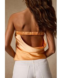 Lulus - Lola Light Satin Cowl Back Top - Lyst