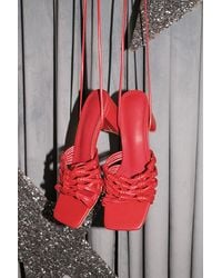 Lulus - Eda Knotted Lace-Up High Heel Sandals - Lyst