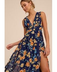 Lulus - Heavenly Hues Floral Maxi Dress - Lyst