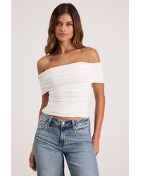 Lulus - Jarena Ruched Off-The-Shoulder Top - Lyst