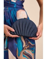 Lulus - Pleat Perfection Satin Pleated Hard Clutch - Lyst