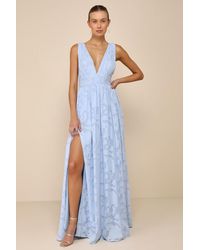 Lulus - Sweet Sophistication Burnout Floral Maxi Dress - Lyst