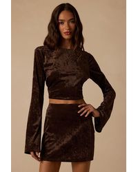 Lulus - Talaria Velvet High-Rise Mini Skirt - Lyst