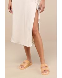 Dolce Vita - Julio Praline Vinyl Buckle Slide Sandals - Lyst