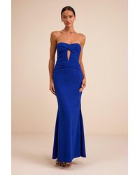 Lulus - Elegant Finesse Pleated Cutout Maxi Dress - Lyst