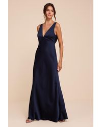 Lulus - Hatley Satin Cowl Back Maxi Dress - Lyst