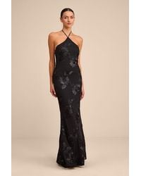Lulus - Celyna Mesh Floral Applique Maxi Dress - Lyst