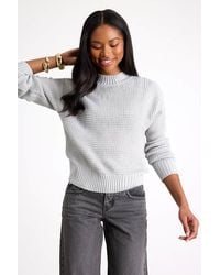 Lulus - Campfire Cozy Cropped Sweater - Lyst