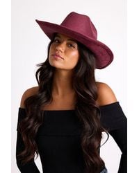 Lulus - Farva Suede Studded Cowboy Hat - Lyst