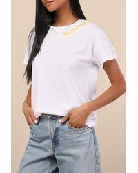Chaser Brand - Jean Baby Cotton Short Sleeve Tee - Lyst